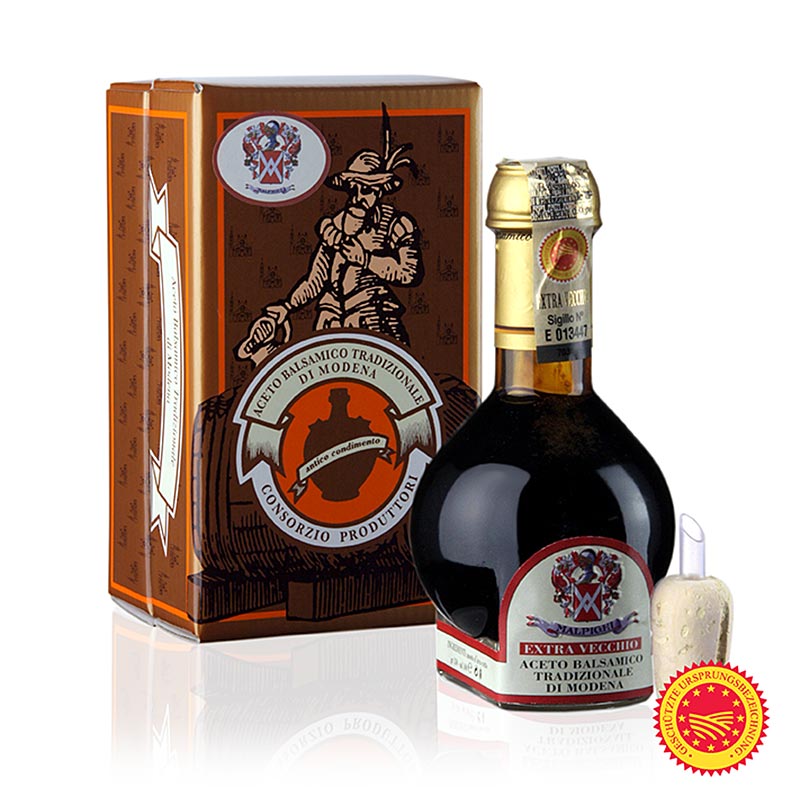 Aceto Balsamico Tradizionale DOP/g.U, Extravecchio, 25 J., Geschenkbox, Malpighi, 100 ml