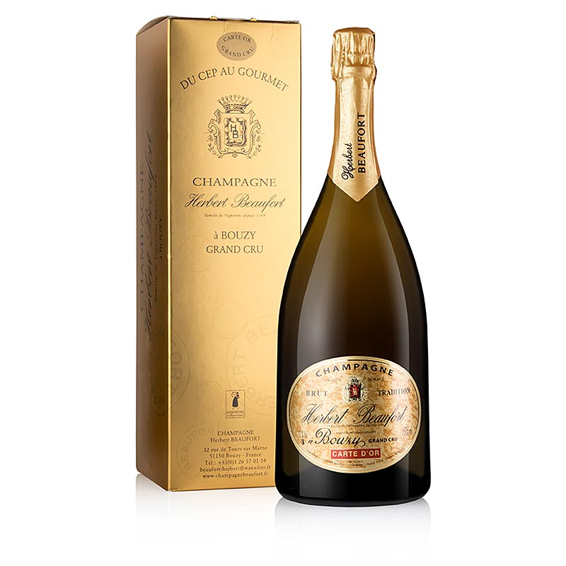 Champagner H.Beaufort "Carte d´Or" Grand Cru, brut, 12 % vol., Magnum, 1,5 l