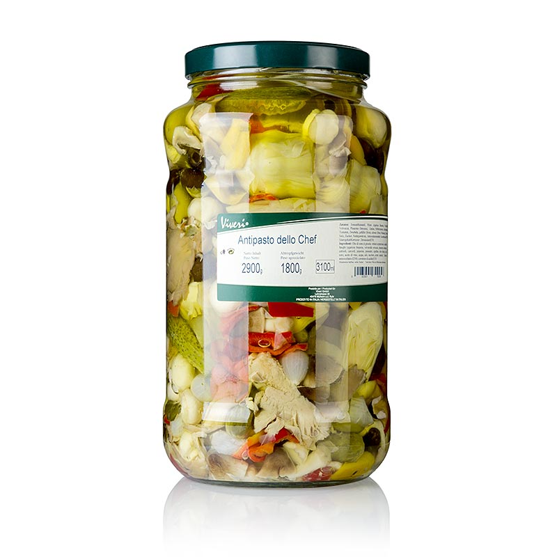 Viveri - Eingelegte gemischte Antipasti - dello Chef, in Sonnenblumenöl, 2,9 kg