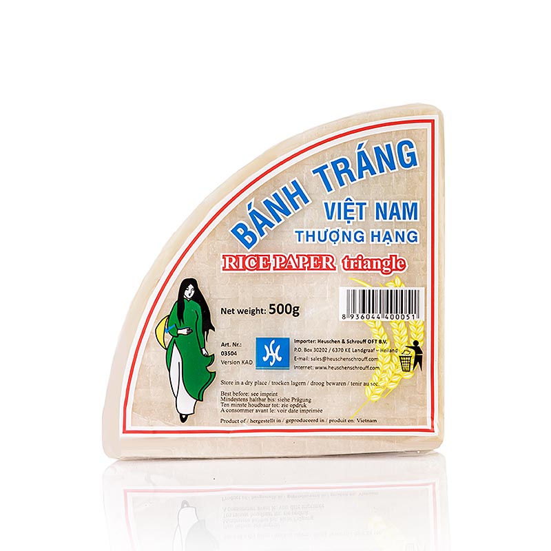 Reispapier, dreieckig, 15 cm Seitenlänge, 500 g, 57 Blatt