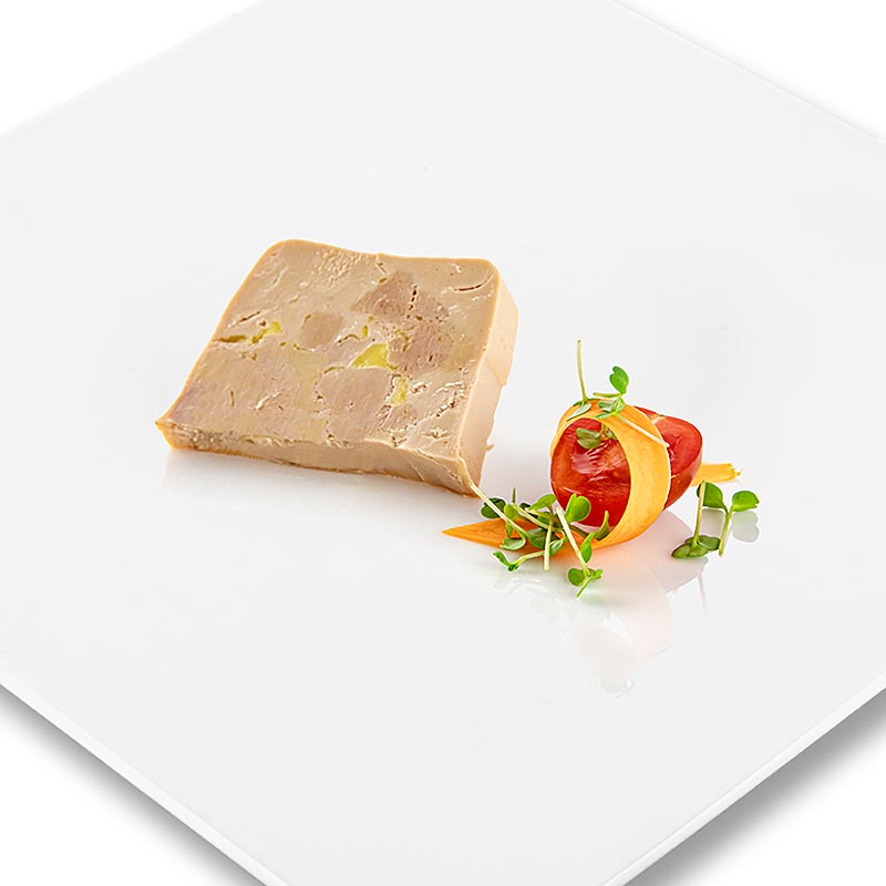 Entenleberblock, mit Stücken, Trapez, Halbkonserve, Foie Gras, Rougié, 180 g