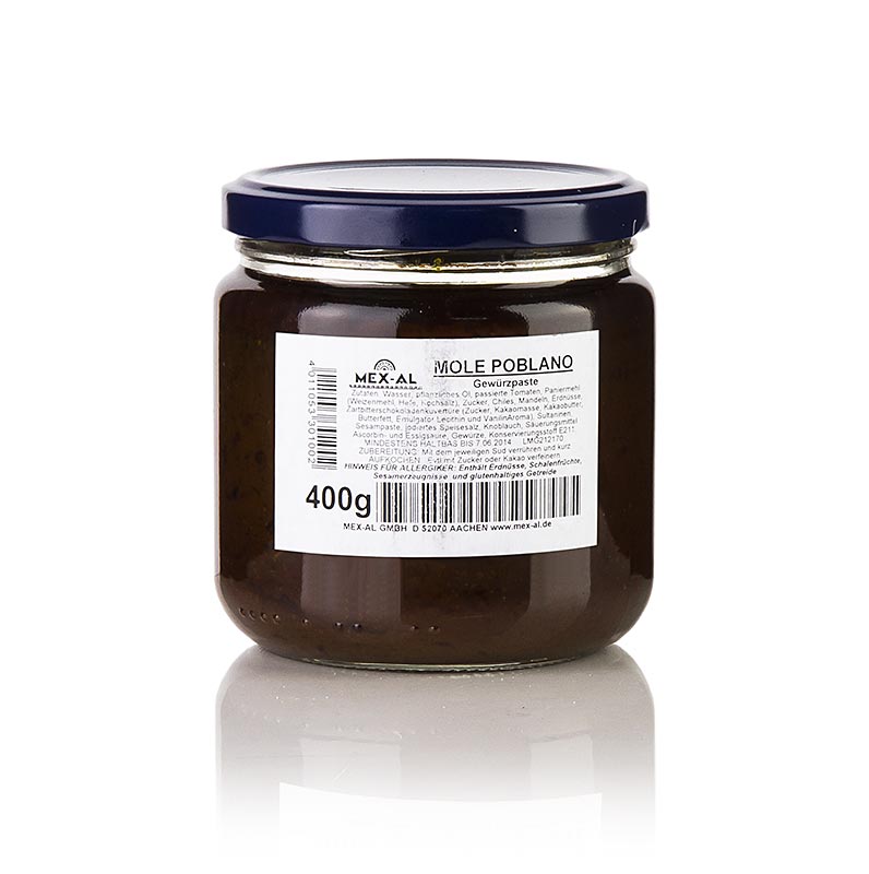 Mole Poblano, mexikanische Schokoladensauce, pikant, 400 g