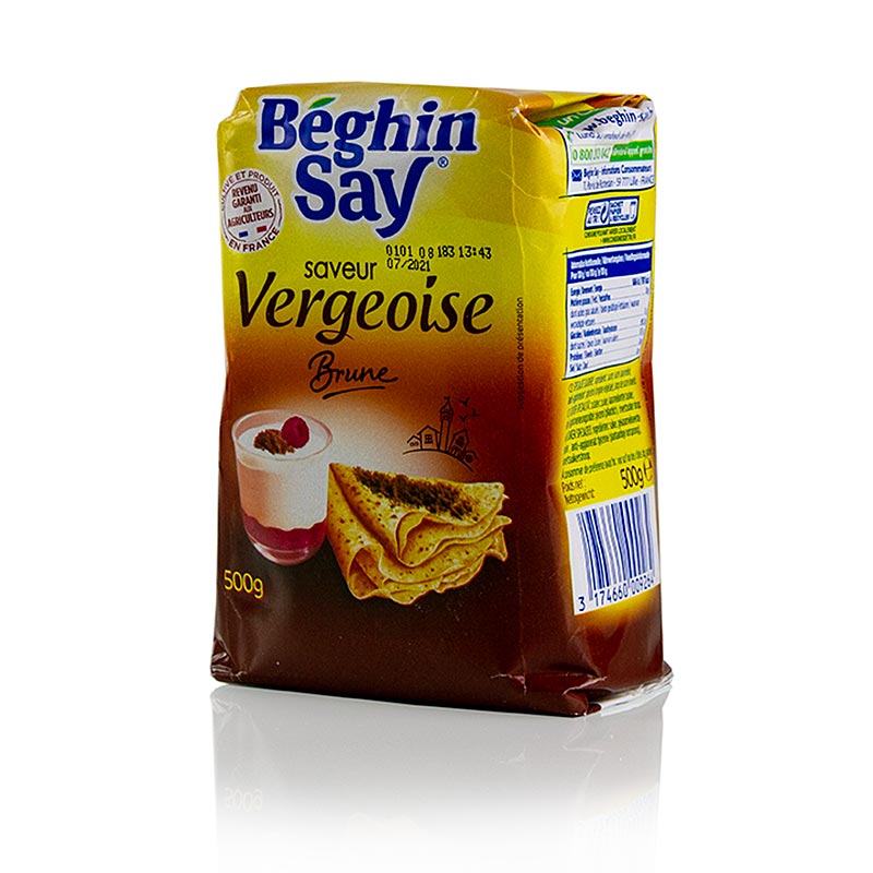 Vergeoise Zucker, braun, mit Karamel aromatisiert, 500 g