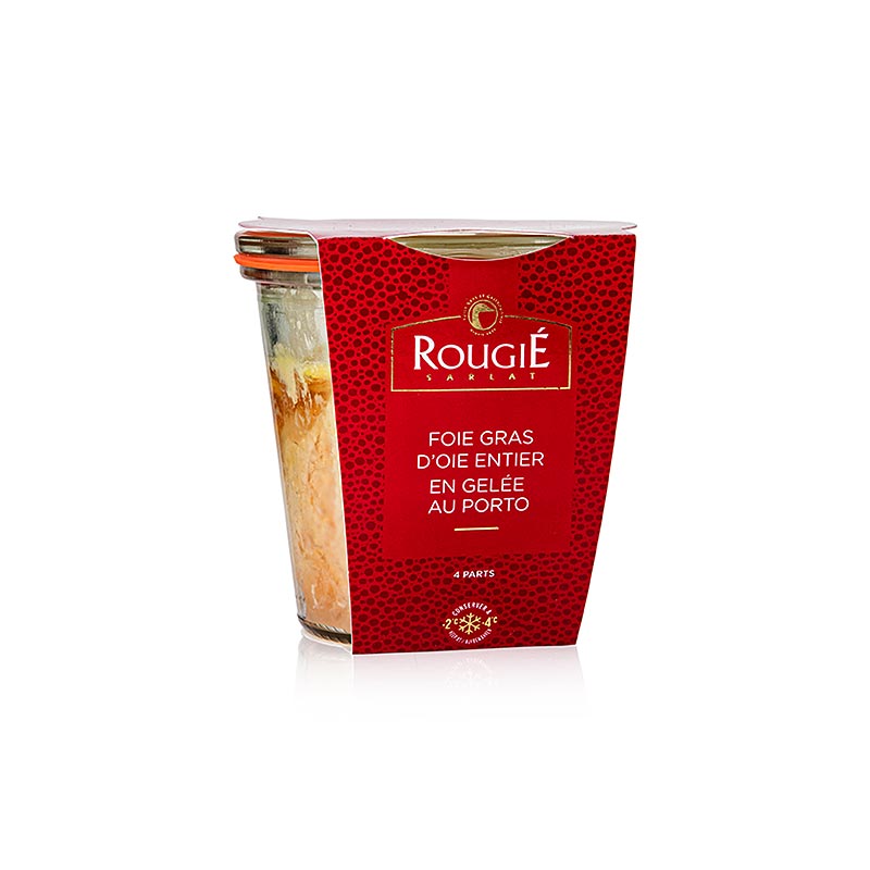 Gänsestopfleber - Entier, in Portweingelée, 100% Foie Gras, Halbkonserve, Rougié, 180 g