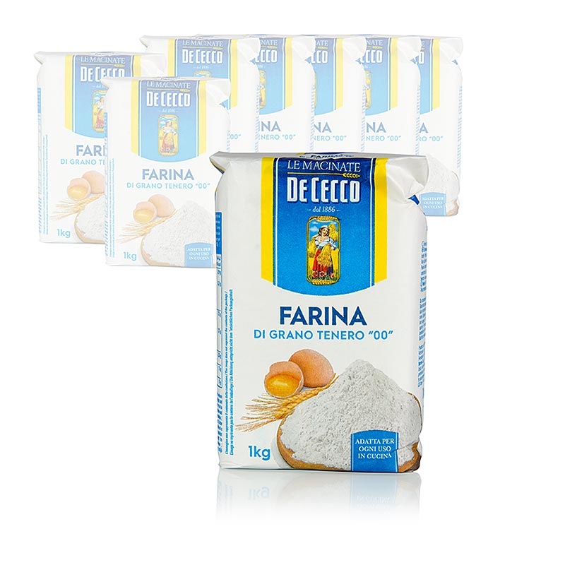 Nudelmehl, fein, Tipo "00", De Cecco, 10 kg, 10 x 1000 g