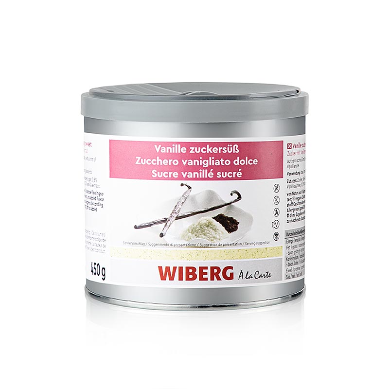Wiberg Vanille Zuckersüss, Zucker mit Vanille-Extrakt, 450 g