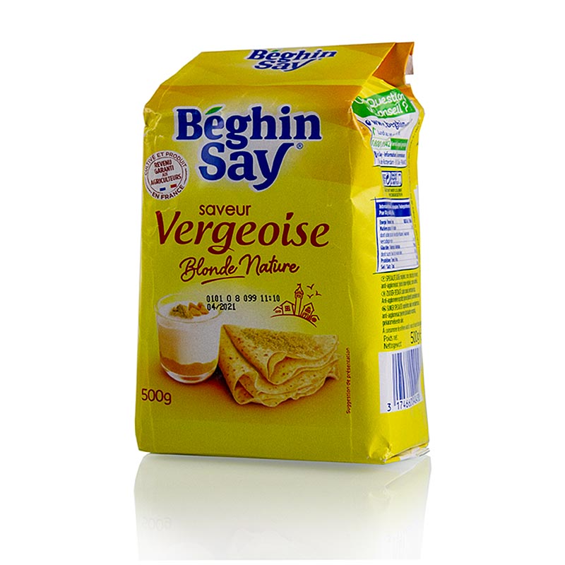 Vergeoise Zucker, hell, mit Karamel aromatisiert, 500 g