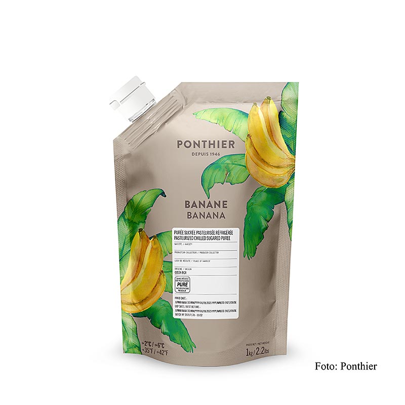 Ponthier - Püree - Banane, mit Zucker, 1 kg