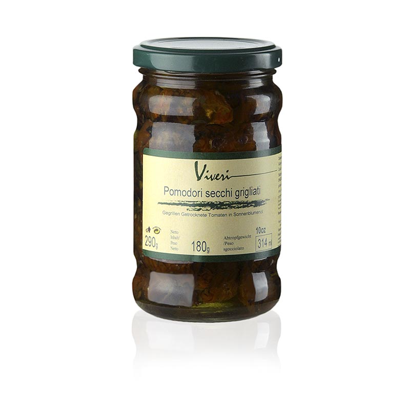 Viveri - Eingelegte getrocknete, gegrillte Tomaten, mit Kapern & Oliven, 290 g