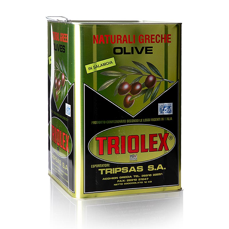 Schwarze Oliven, ohne Kern, Kalamata-Oliven, in Lake, 18,5 kg