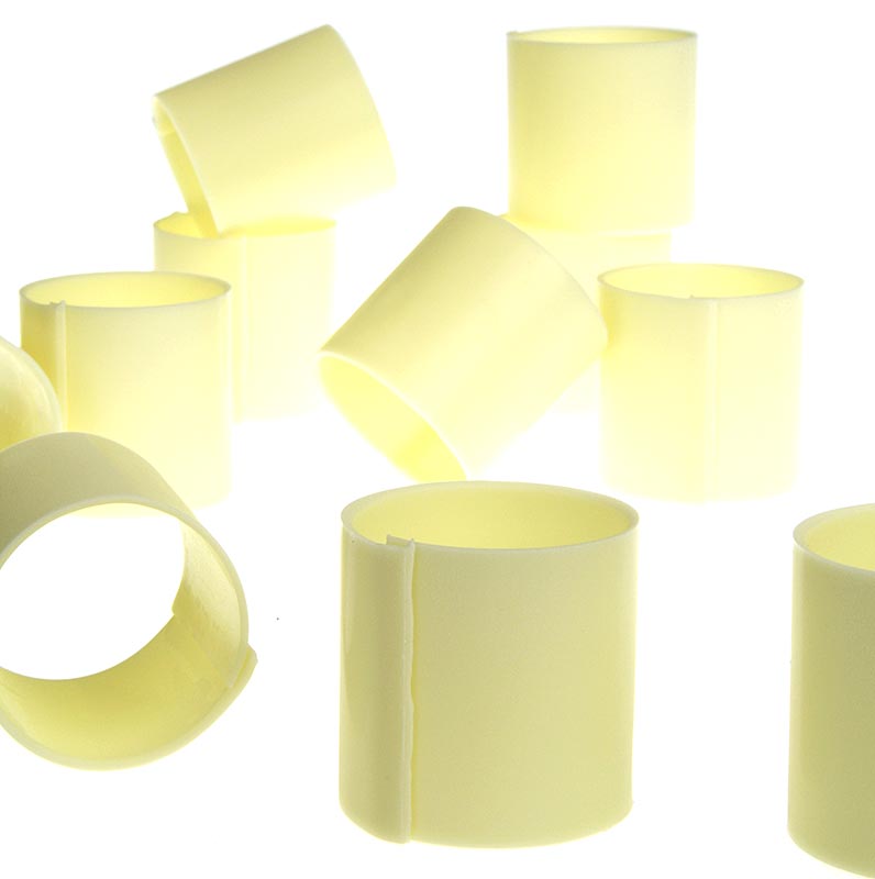 Schokoform - Cannelloni/Zylinder, weiß ohne Dekor, ø 35mm, 35mm hoch, 250 g, 35 St