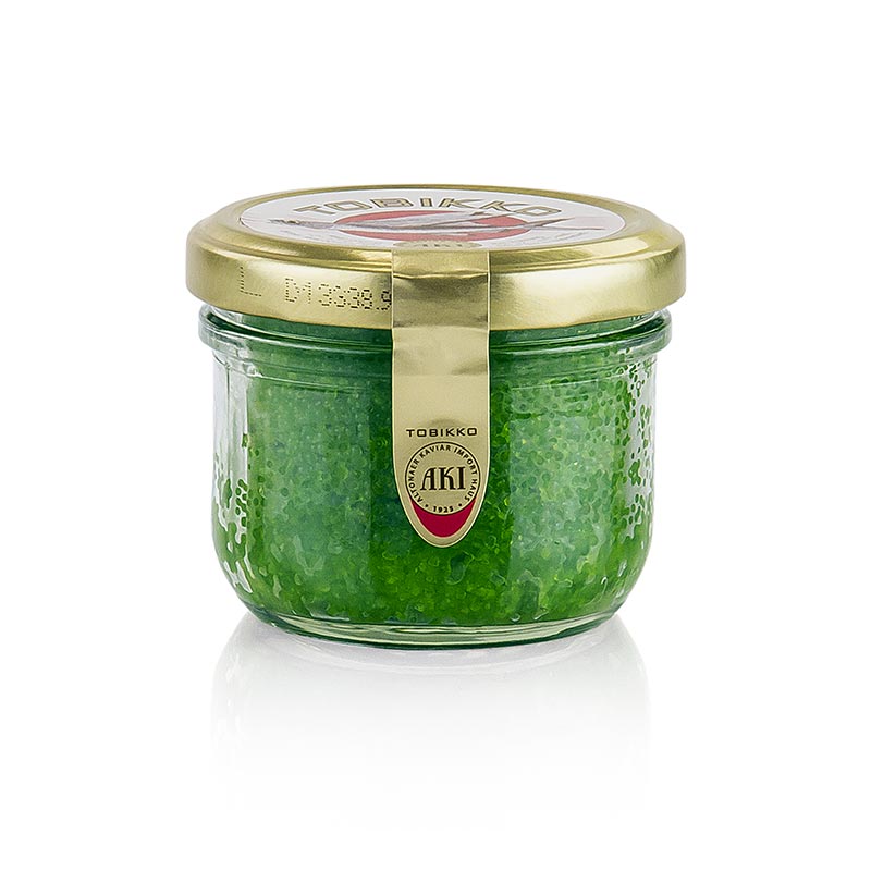 Original Tobiko - Fliegender Fisch-Rogen, grün, mit Wasabi, 90 g