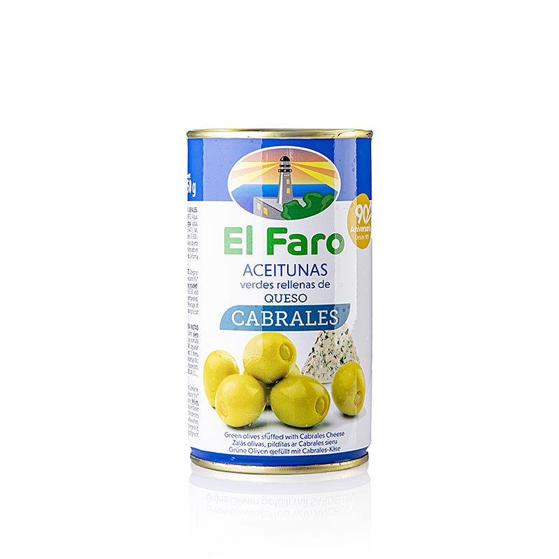 El Faro - Grüne Oliven, ohne Kern, mit Blauschimmelkäse, 350 g