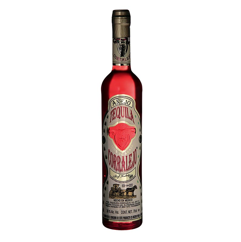 Corralejo Anejo Tequila, silbrig golden, 1 Jahr Eichenfass, 38% vol., 700 ml