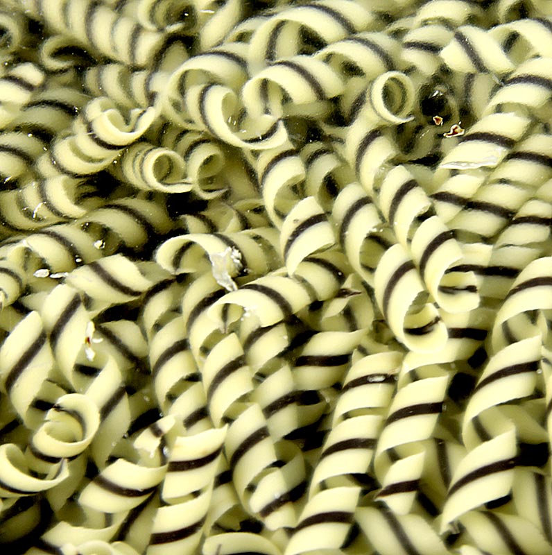 Dobla - Deko-Aufleger "Tornado" - Lockenform, weiße/dunkle Schokolade, ca. 10x62mm, 800