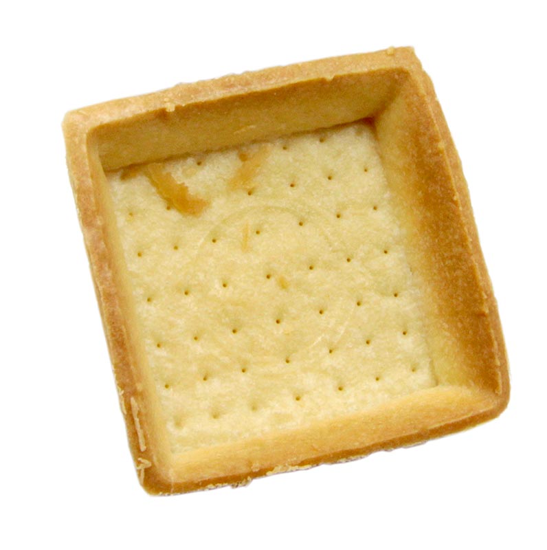 HUG - Dessert-Tartelettes, quadratisch, 7x7cm, H 1,8cm, hell, Mürbeteig, 3,46 kg, 120