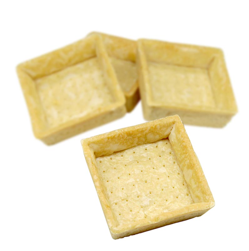 HUG - Snack-Tartelettes, quadratisch, 7x7cm, 1,8cm hoch, hell, salzig, vegan, 3,27 kg,