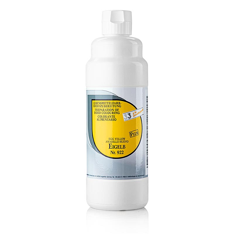 Lebensmittelfarbe Flüssig plus, eigelb, 922, Dreidoppel, 1 L