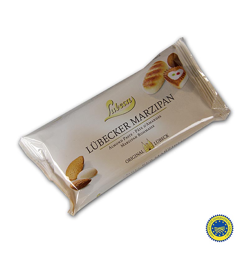 Roh-Marzipan g.g.A., MO MM, 52% Mittelmeermandeln, Lubeca, 200 g