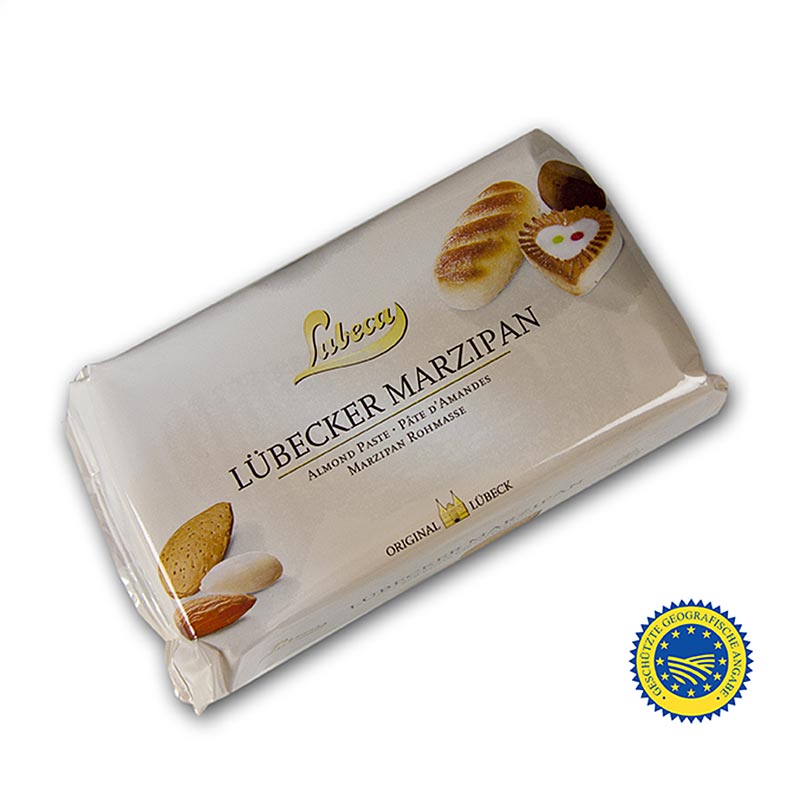 Roh-Marzipan g.g.A., MO MM, 52% Mittelmeermandeln, Lubeca, 1 kg