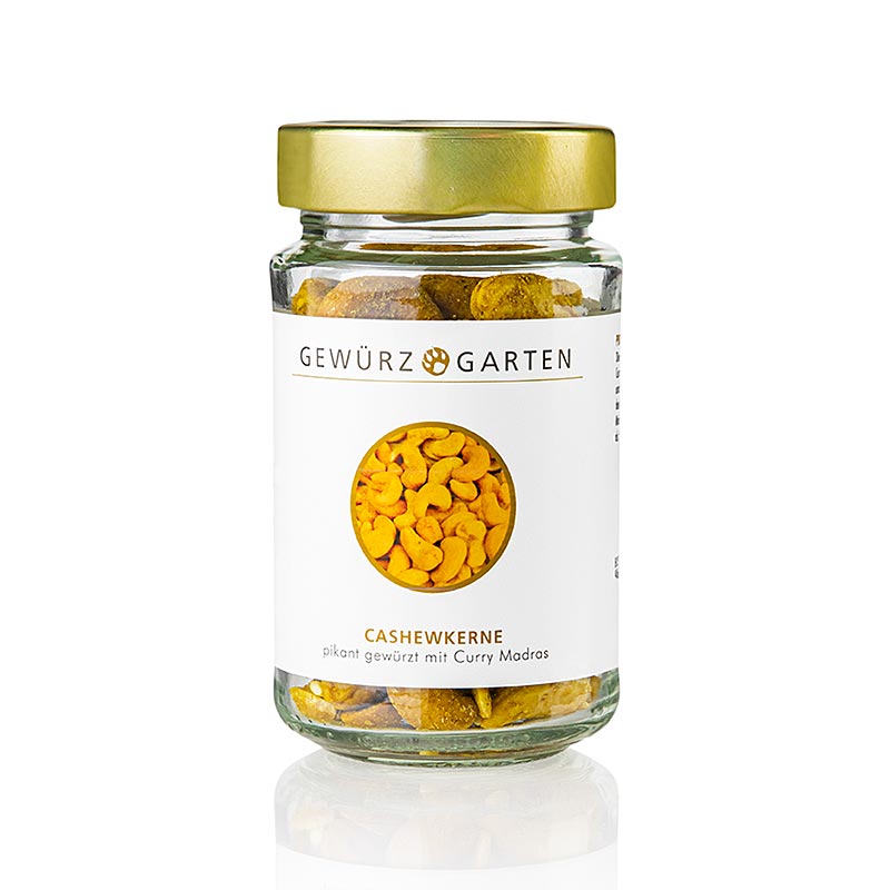 Gewürzgarten Cashewkerne, ganz, mit Curry Madras, 110 g