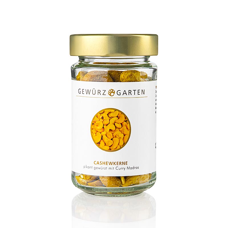Gewürzgarten Cashewkerne, ganz, mit Curry Madras, 110 g
