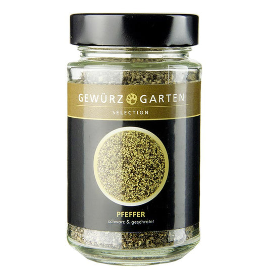 Gewürzgarten Pfeffer, schwarz, fein geschrotet, 100 g