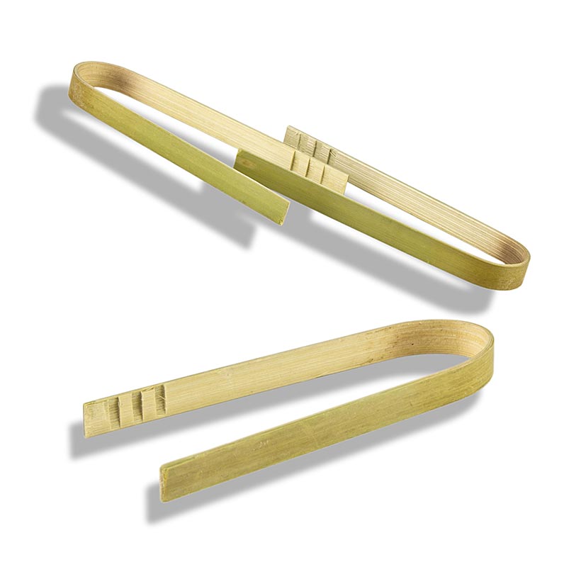 Bambus-Fingerfoodzange (Pinzette), für Snacks, natur, 9 cm, 100 St