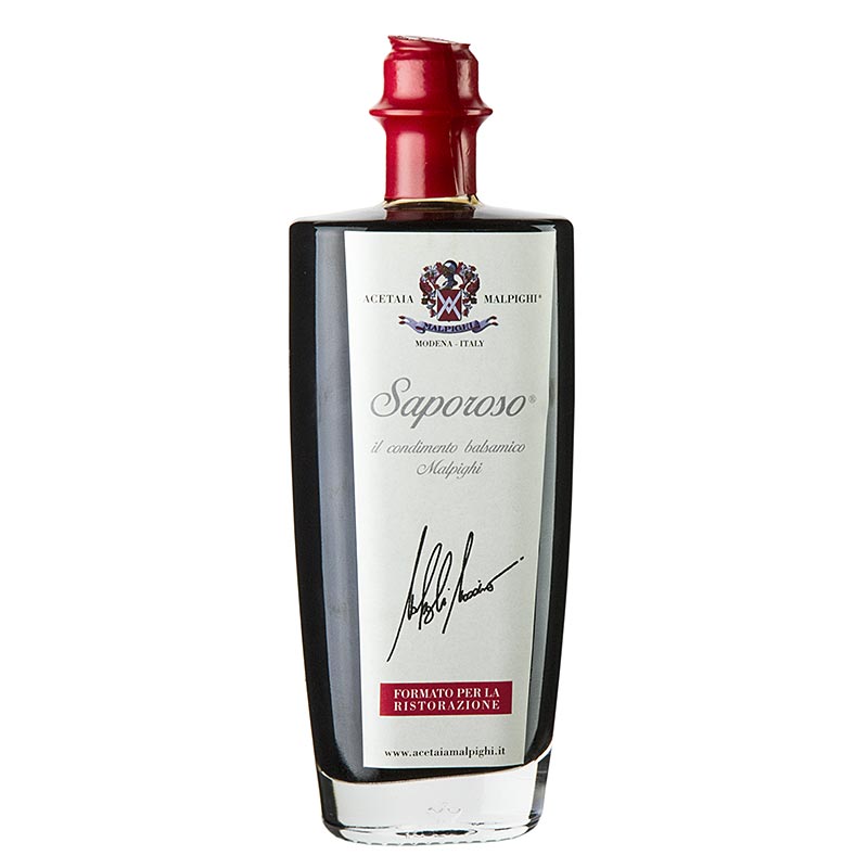 Balsamico Condiment "Saporoso", 6 Jahre, Eichen- & Akazienholzfass, Malpighi, 500 ml