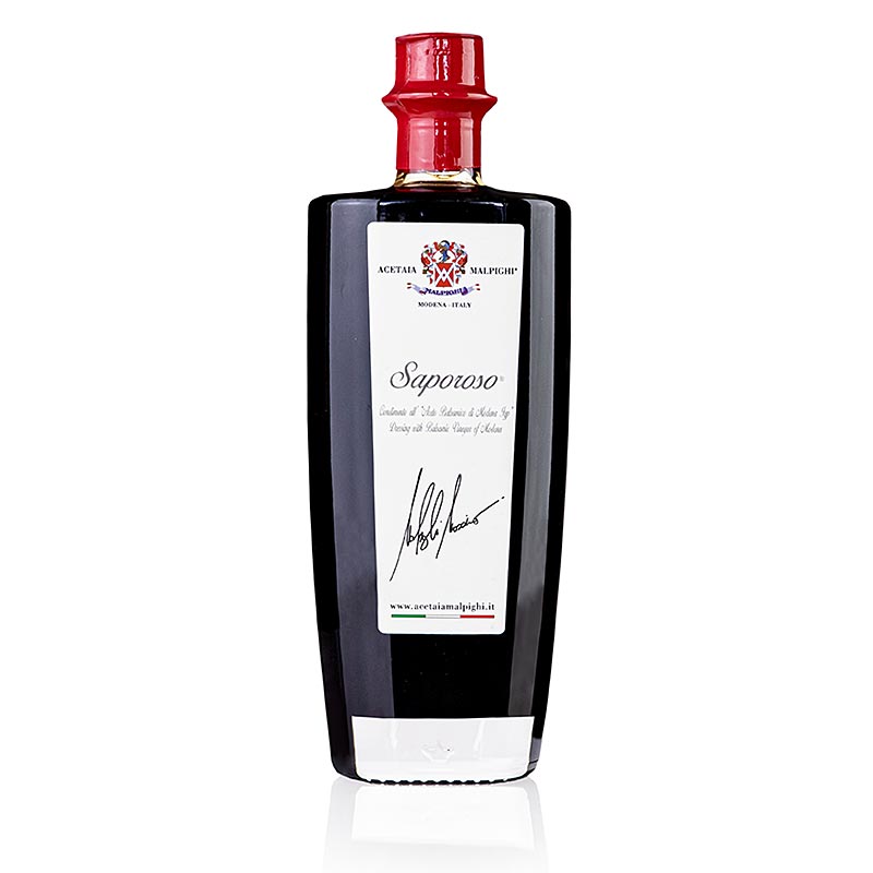 Balsamico Condiment "Saporoso", 6 Jahre, Eichen- & Akazienholzfass, Malpighi, 500 ml