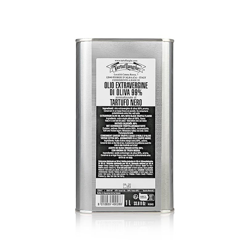 Tartuflanghe Natives Olivenöl Extra mit schwarzem Trüffel-Aroma (Trüffelöl) 1 L