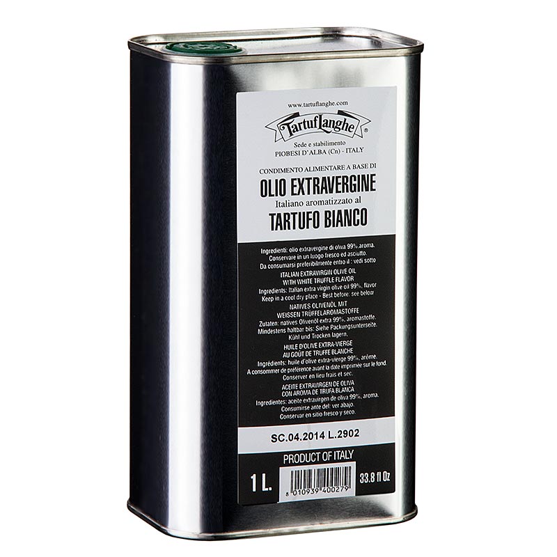 Tartuflanghe Natives Olivenöl Extra mit weißer Trüffel-Aroma (Trüffelöl) 1 l