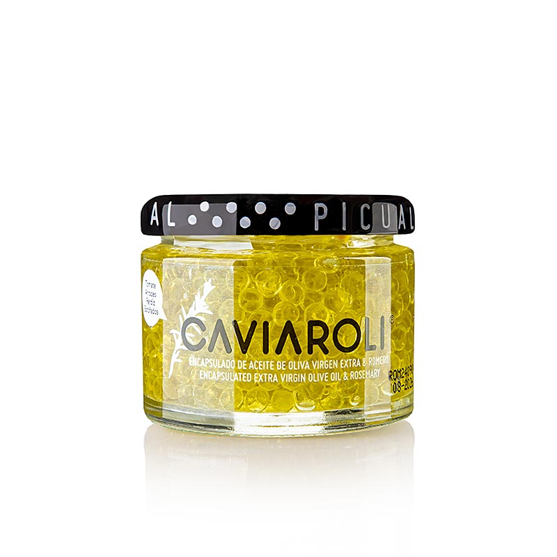 Caviaroli® Olivenölkaviar, kleine Perlen aus Olivenöl mit Rosmarin, grün, 50 g
