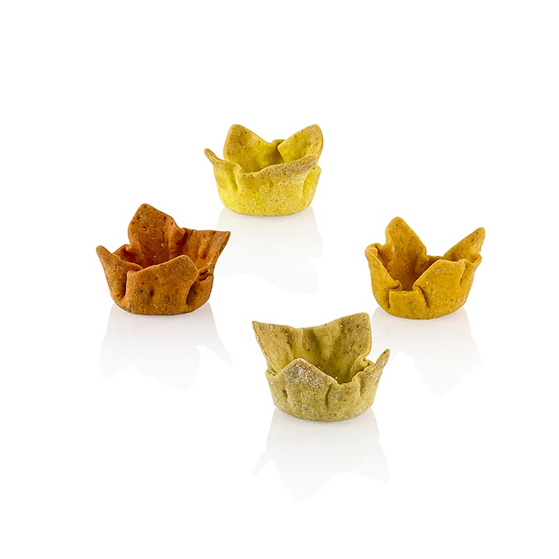 "Cups" Spicy Tartelettes, Curry-Falafel-Chili-Pfeffer, ø 3cmx1,5cm, Pidy, 384 g,