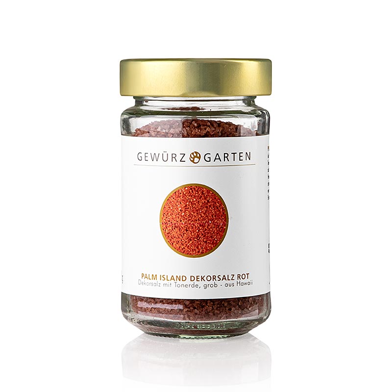 Gewürzgarten Palm Island Pacific-Salz, Dekorsalz mit roter Tonerde, grob, Hawaii, 220 g