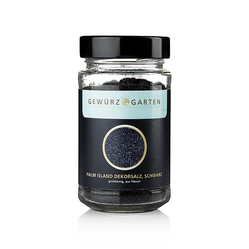Gewürzgarten Palm Island Pacific-Salz, Dekorsalz mit Aktivkohle, grob, Hawaii, 220 g