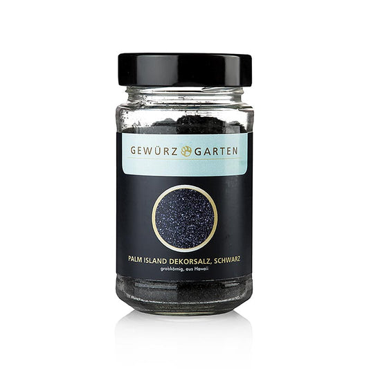 Gewürzgarten Palm Island Pacific-Salz, Dekorsalz mit Aktivkohle, grob, Hawaii, 220 g