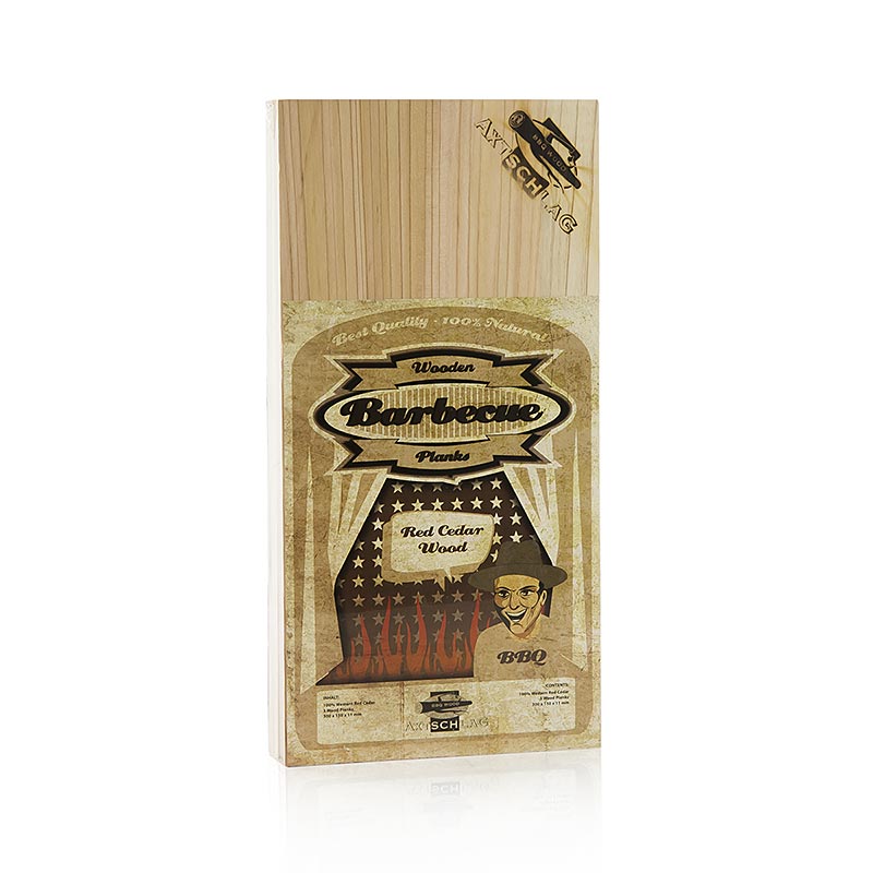Wood Planks Grillbretter, Zedernholz (Red Cedar),15x30x1,1 cm, 3 St