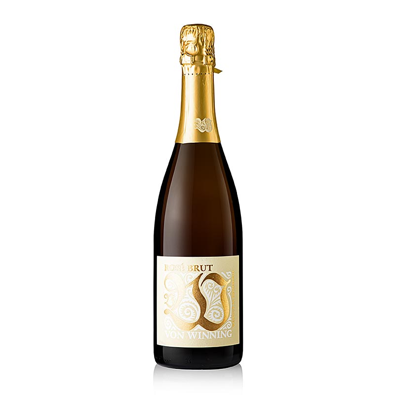 Rosé Sekt "Spätbugunder Chardonnay", brut, 12% vol., von Winning, 750 ml
