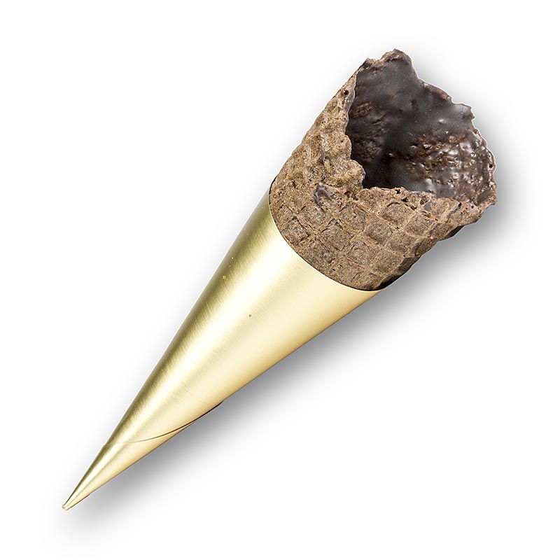 Mini Waffel Hörnchen Kakao, gecoated, ø 32x83mm h, 498 g, 83 St