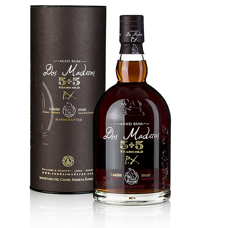 Dos Maderas Rum 5 + 5 years old P.X.Guyana & Barbados, 40% vol., 700 ml