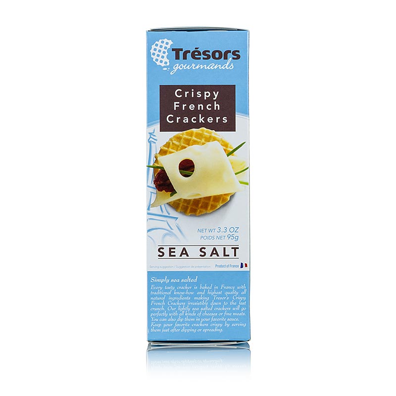 Patisserie des Flandres - Barsnack Tresors - Crispy franz. Mini-Waffel-Cracker mit Meersalz, 95 g
