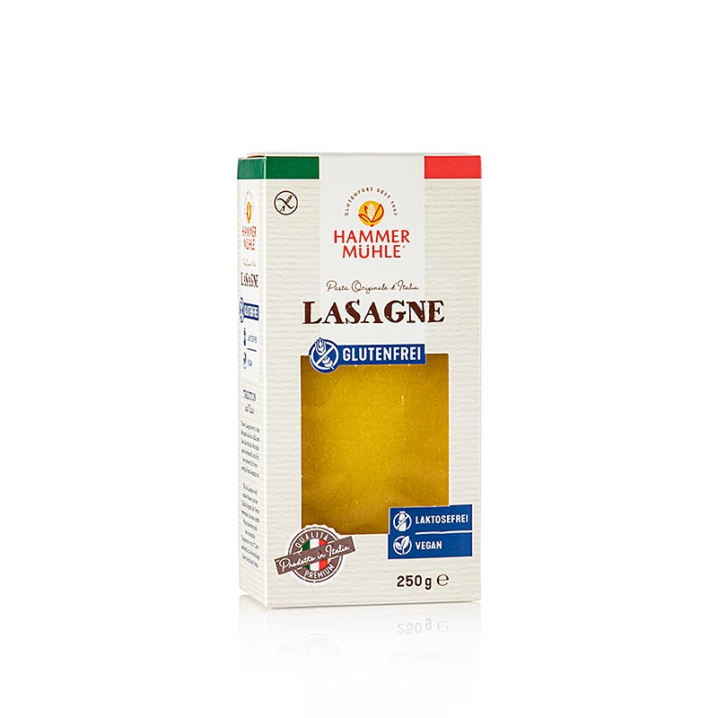 Hammermühle - Lasagne Platten aus Mais und Reis, laktose, glutenfrei, 250 g