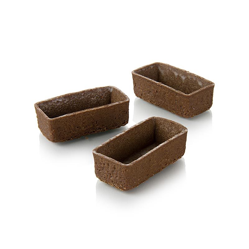 Dessert Tartelettes - Filigrano, rechteckig, 5,3x2,6 cm, H 1,7 cm, Schokomürbeteig, 150 St