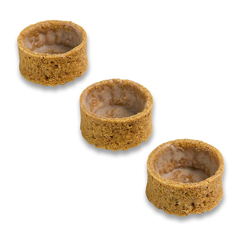 Dessert-Tartelettes aus Graham Crackern, gecoated, ø 35x17mm h, 1,05 kg, 210 St