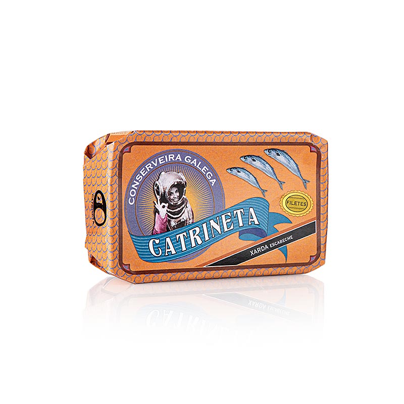 Makrelenfilets (xarda en escabeche), ganz, in Escabechesoße, Catrineta, 120 g