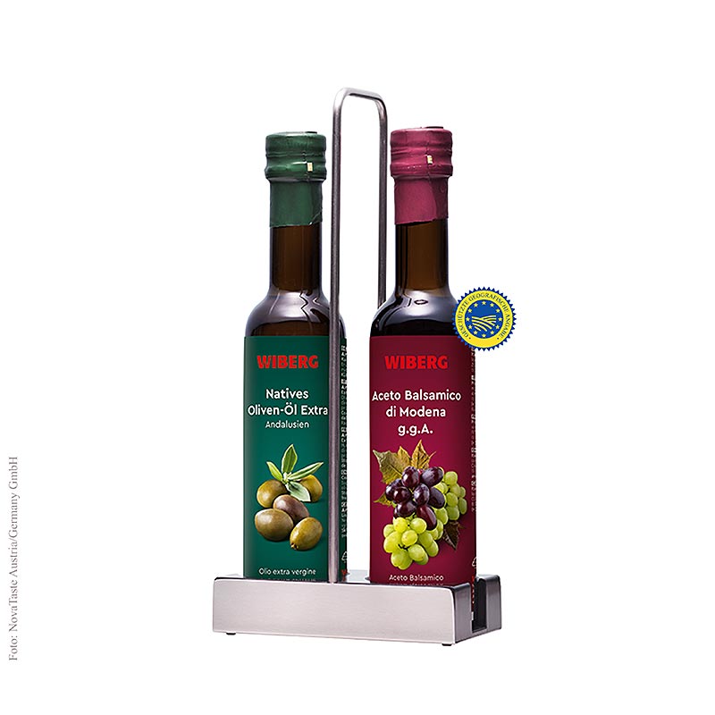 Wiberg Essig Öl Menage, mit Nativen Olivenöl & Aceto Balsamico g.g.A., 500 ml, 2 x 250 ml