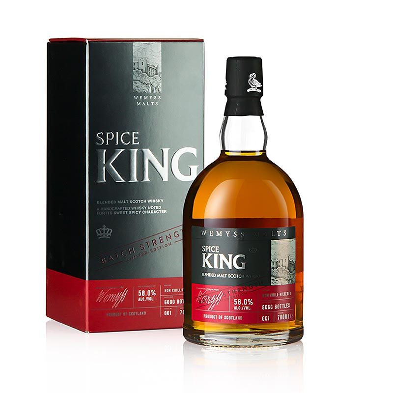 Blended Malt Whisky Wemyss, Spice King, Fassstärke, 58% vol., Schottland, 700 ml