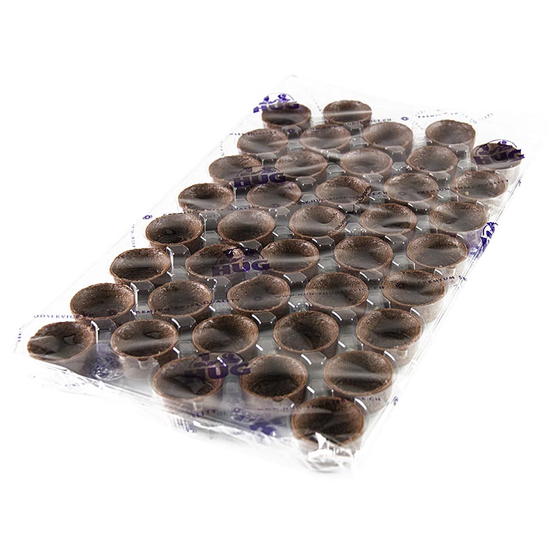 HUG - Mini Dessert-Tartelettes - Filigrano, rund, ø 3,8cm, H 1,8cm, Schokomürbeteig, 2