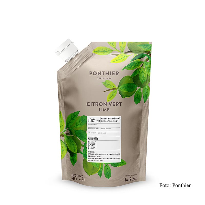 Ponthier Limettenpüree, 100 % Frucht, ungezuckert, 1 kg